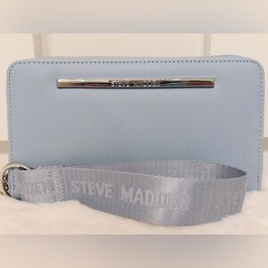 Steve Madden Sky Blue Wallet with Strap